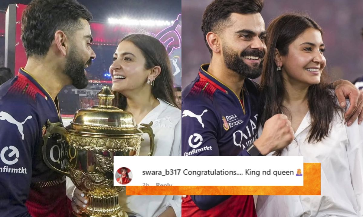 Excited Anushka Sharma holds IPL trophy with Virat Kohli, followers gush this belongs to her too