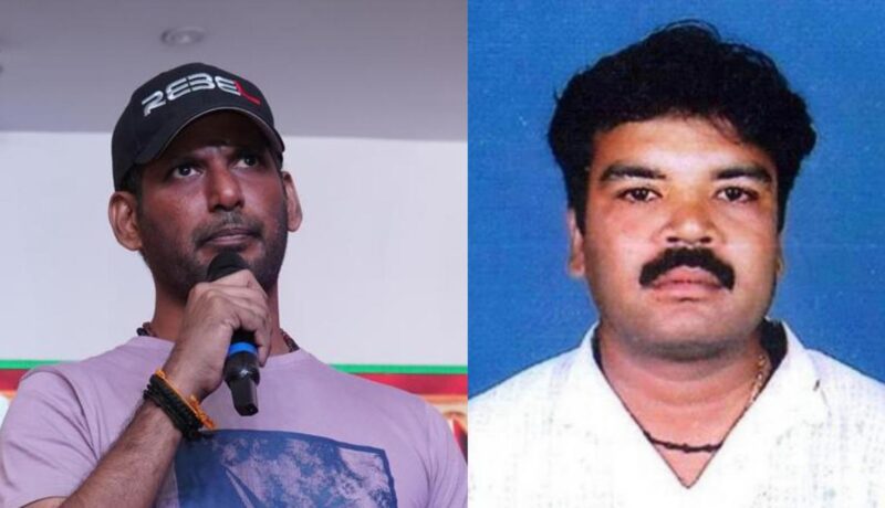 Actor Vishal, stunt choreographer Silva condole Vettuvam stunt artist Mohanrajs dying actor-vishal,-stunt-choreographer-silva-condole-vettuvam-stunt-artist-mohanrajs-dying
