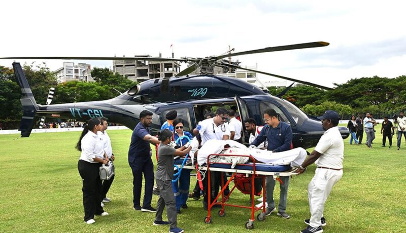 Helicopter Medical Emergency Services drill held in school helicopter-medical-emergency-services-drill-held-in-school