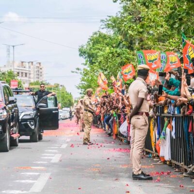 PM given a rousing reception in Tiruchi pm-given-a-rousing-reception-in-tiruchi