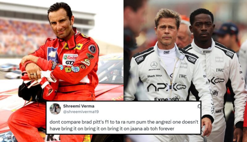 Fans cannot cease evaluating Brad Pitt’s F1 to Saif Ali Khan’s Ta Ra Rum Pum and the remark threads are HILARIOUS! Netizens react to director Siddharth Anand's tweet on Tara Rum Pum ...