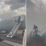 American Airlines Plane Tyre Catches Fire During Landing at Denver ...