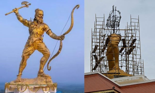 Sculptor, two Nirmiti Kendra officers charged in Parashurama Theme Park case Karkala: Parashurama theme park statue scam - Brass used instead ...