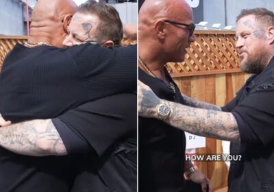 Rock Shares Emotional First In-Person Meeting with Jelly Roll ...